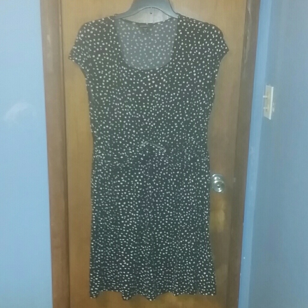 Black dress with white marks